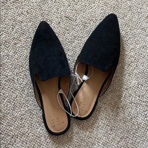 Never Worn Black Suede Flats